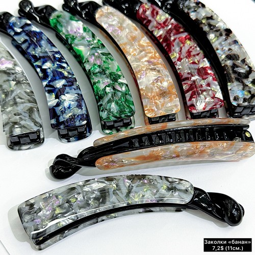 Заколка 00742 «банан» Ціна за 12 штук. Розмір 11см.